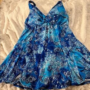Blue Floral Swimsuit